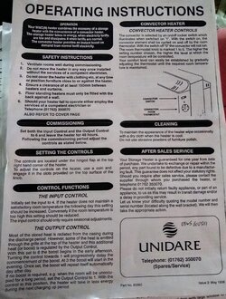 how to use storage heater without activating the included convector heater?  | Electricians Forums | Electrical Safety Advice | Talk Electrician Forum