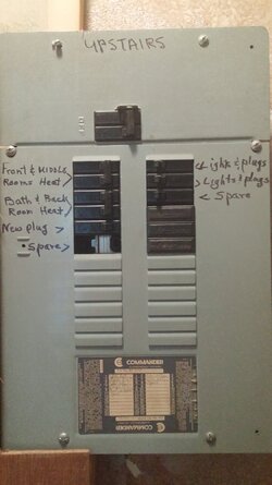 What is best and easiest way for an electrician to connect lights and plugs from electric baseboard existing circuit upstairs? 20210610_131318 - EletriciansForums.net